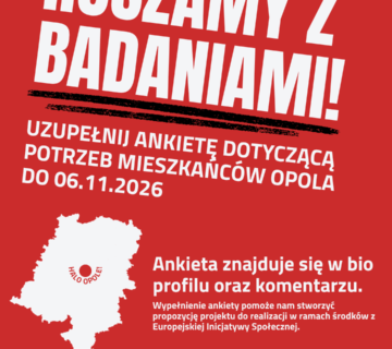 Badanie potrzeb mieszkańców miasta Opole – Europejska Inicjatywa Społeczna